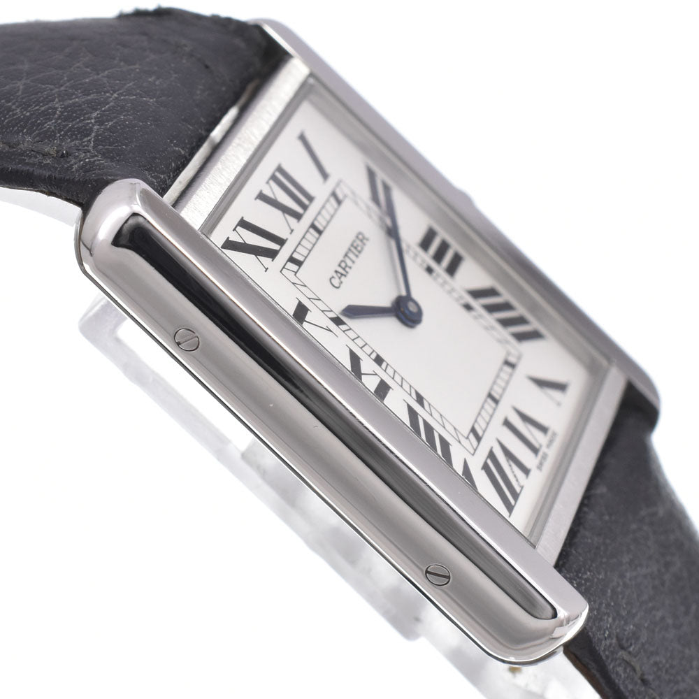 with paper CARTIER Tank solo LM WSTA0028 Silver Dial Quartz Men's
 Watch M#151014