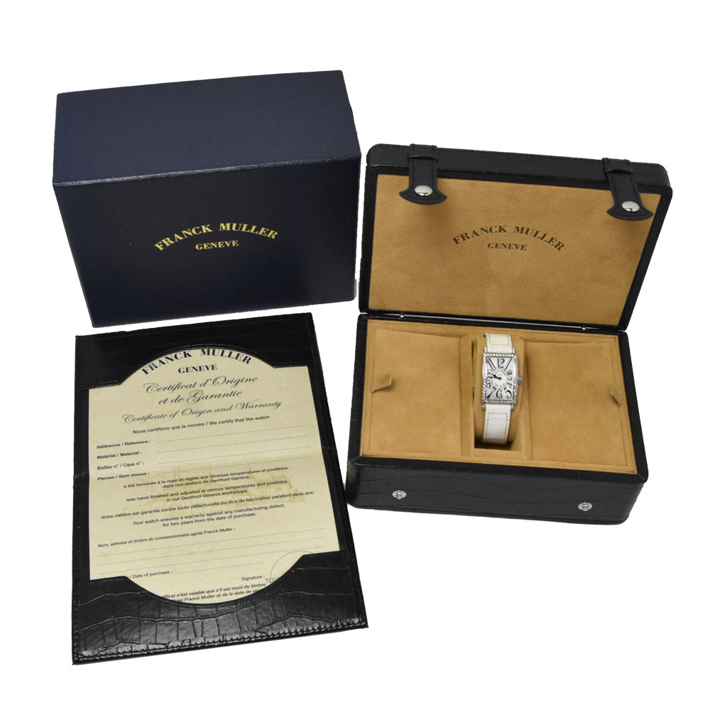 with paper FRANCK MULLER Long Island 902QZD1R diamond Silver Dial Quartz Ladies
 Watch M#151016