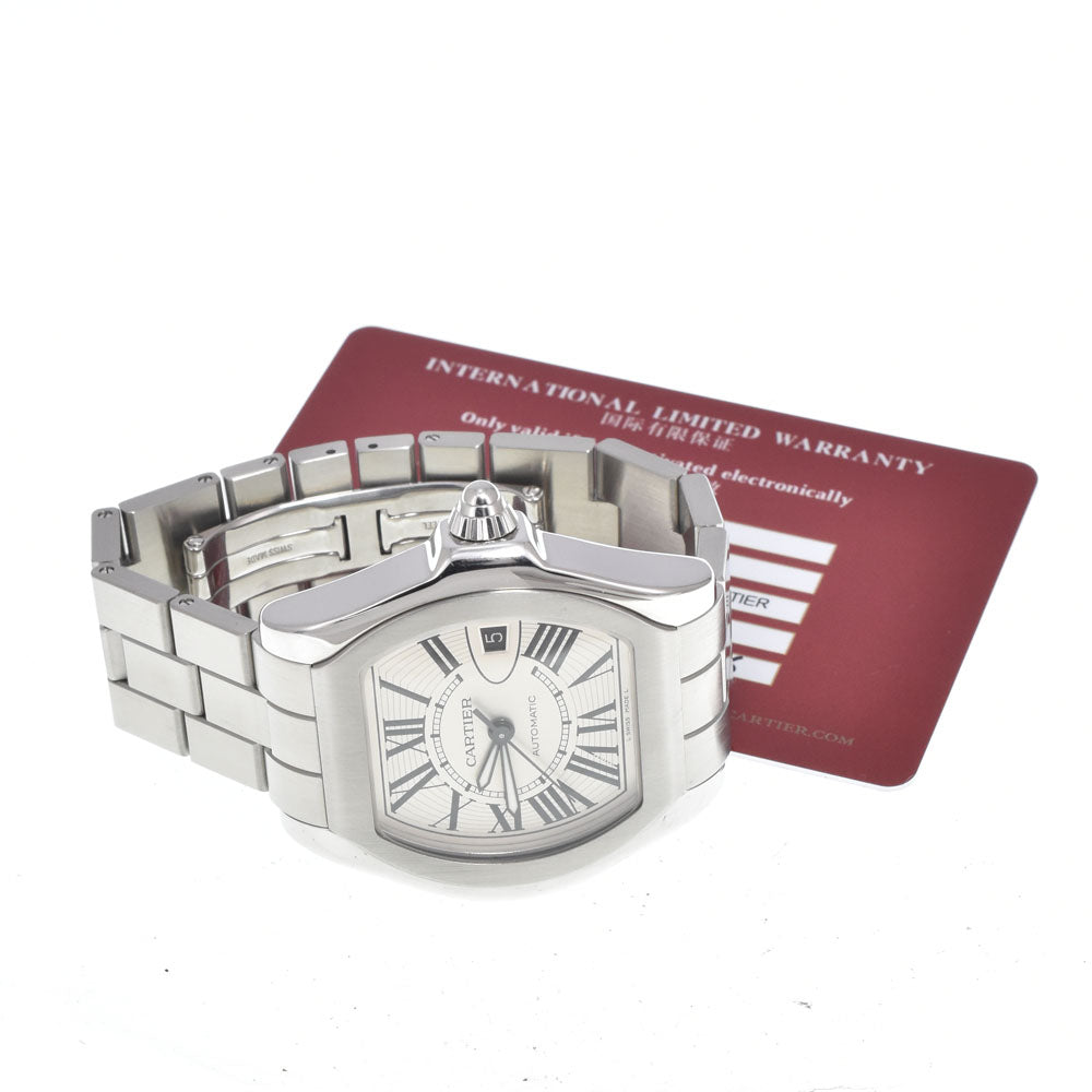 with paper CARTIER Roadster LM W6206017 Silver Dial Automatic Men's
 Watch N#151017