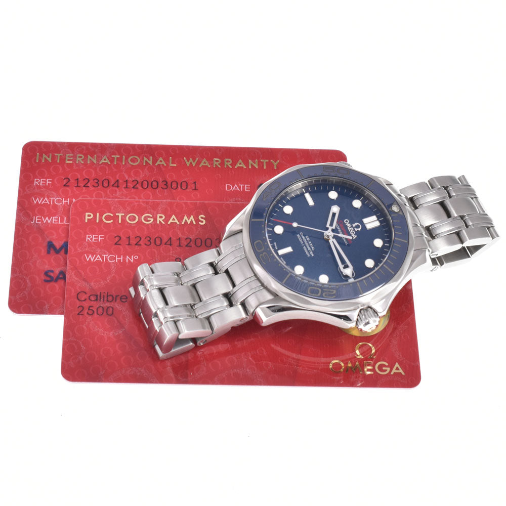 with paper OMEGA Seamaster Diver 300m 212.30.41.20.03.001 CO-AXIAL Chronometer blue Dial Automatic Men's
 Watch L#151019