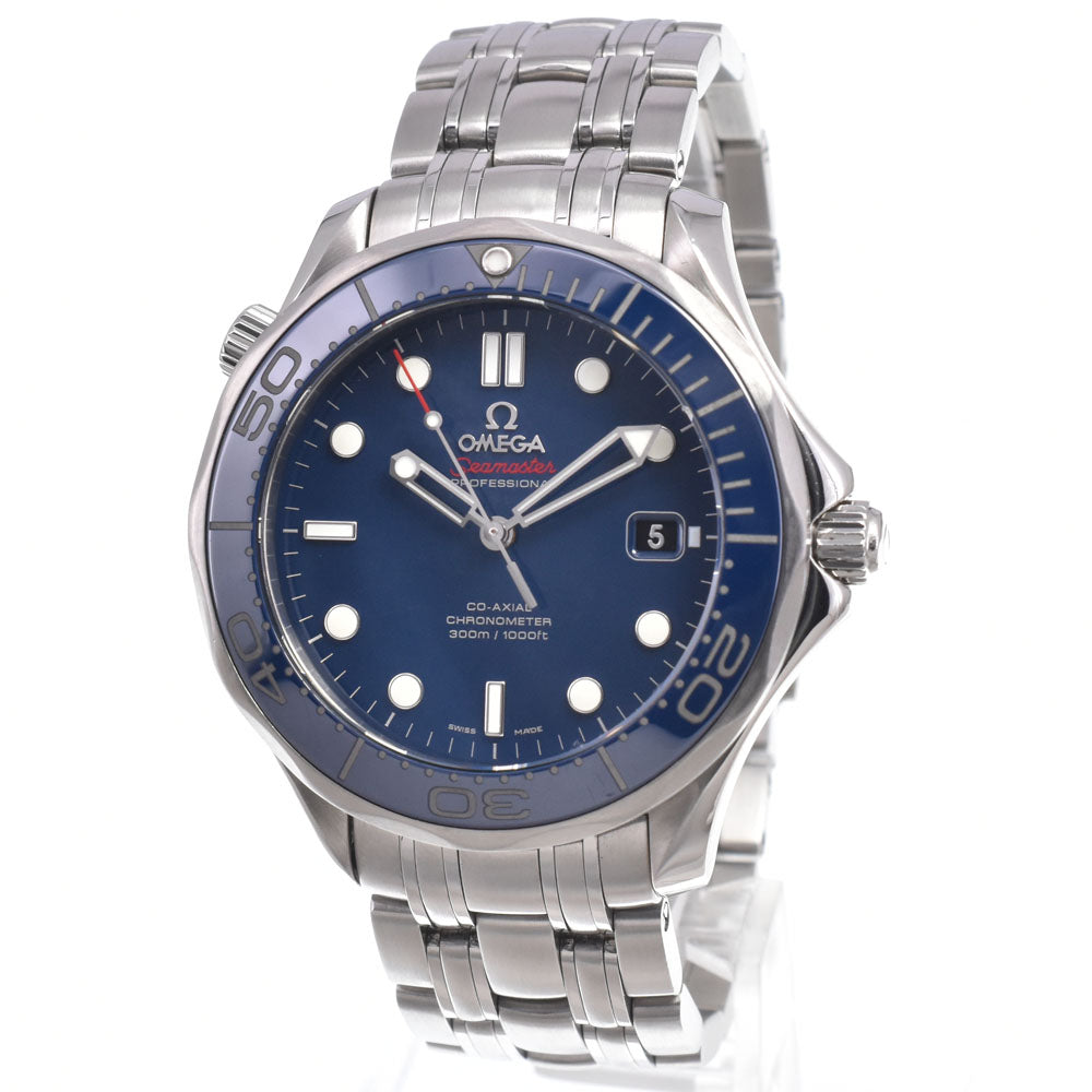 with paper OMEGA Seamaster Diver 300m 212.30.41.20.03.001 CO-AXIAL Chronometer blue Dial Automatic Men's
 Watch L#151019
