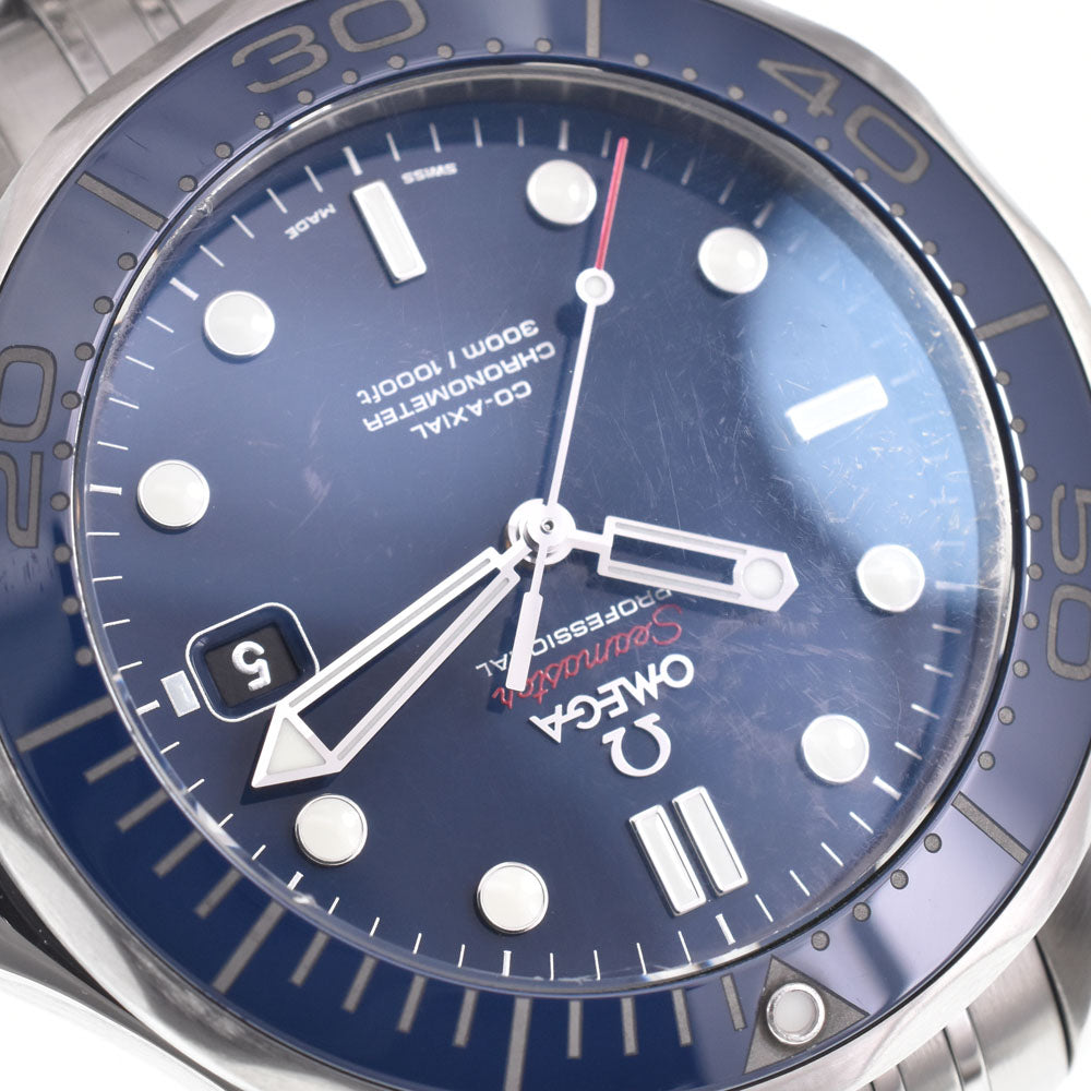 with paper OMEGA Seamaster Diver 300m 212.30.41.20.03.001 CO-AXIAL Chronometer blue Dial Automatic Men's
 Watch L#151019