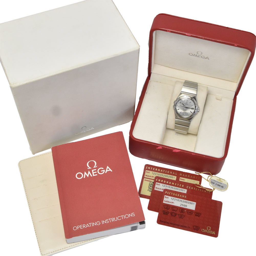 with paper OMEGA Constellation Coaxial 123.10.35.20.02.001 Silver Dial Automatic Men's
 Watch L#151022