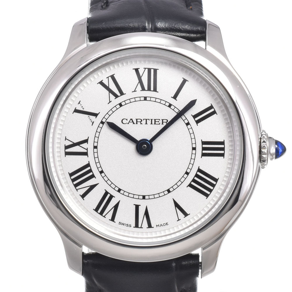 with paper CARTIER Ronde Must de Cartier WSRN0032 Silver Dial Quartz Men's
 Watch L#151024