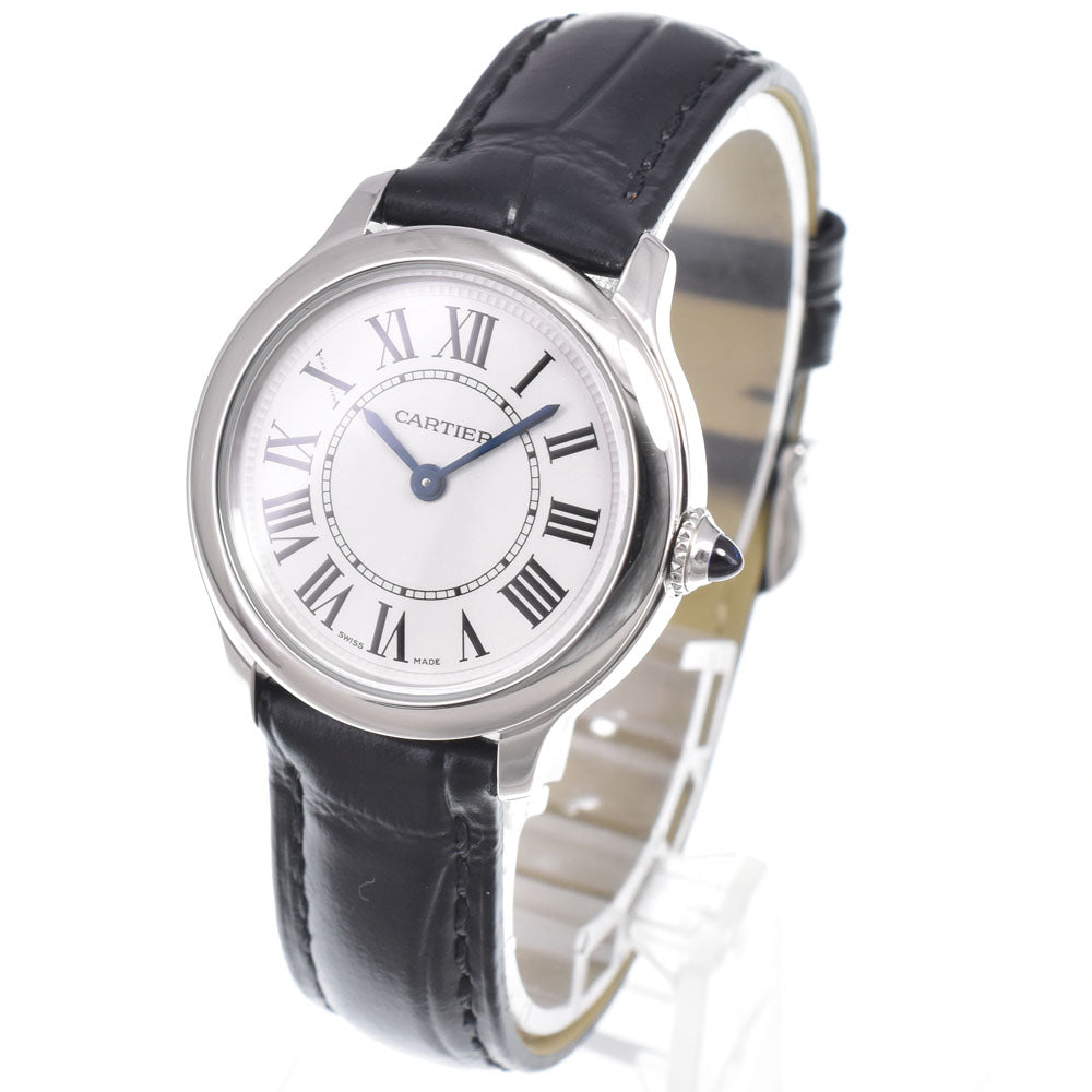with paper CARTIER Ronde Must de Cartier WSRN0032 Silver Dial Quartz Men's
 Watch L#151024