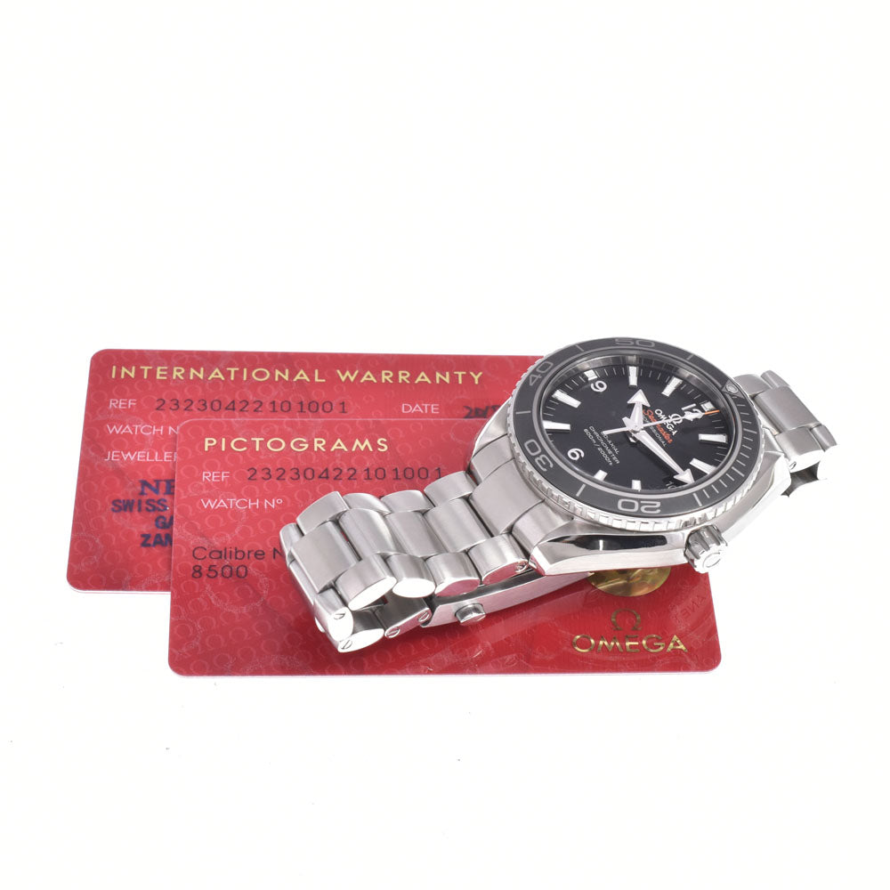with paper OMEGA Seamaster Planet Ocean 232.30.42.21.01.001 black Dial Automatic Men's
 Watch M#151026