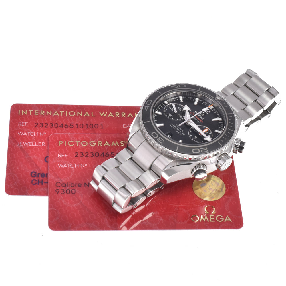 with paper OMEGA Seamaster Planet Ocean 232.30.46.51.01.001 black Dial Automatic Men's
 Watch L#151027