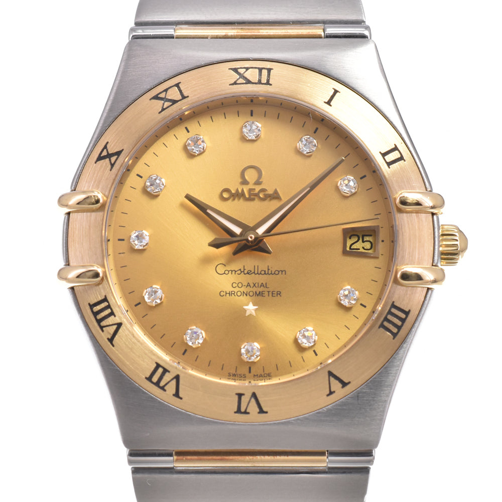 with paper OMEGA Constellation CO-AXIAL 111.20.36.20.58.001 11P Diamond gold Dial Automatic Men's
 Watch L#151028