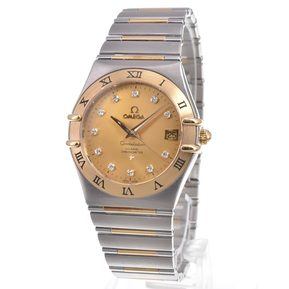 with paper OMEGA Constellation CO-AXIAL 111.20.36.20.58.001 11P Diamond gold Dial Automatic Men's
 Watch L#151028