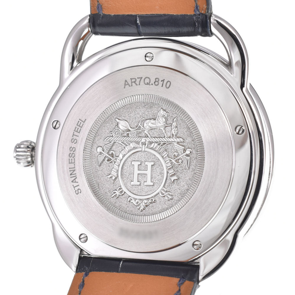 HERMES Arceau AR7Q.810 Date blue Dial Quartz Men's
 Watch M#151033