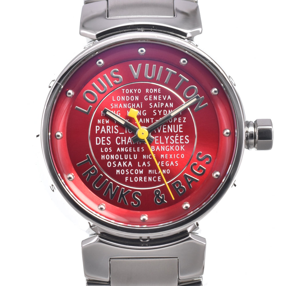 LOUIS VUITTON Tambour TRUNKS&BAGS Q121N pink Dial Quartz Ladies
 Watch N#151035