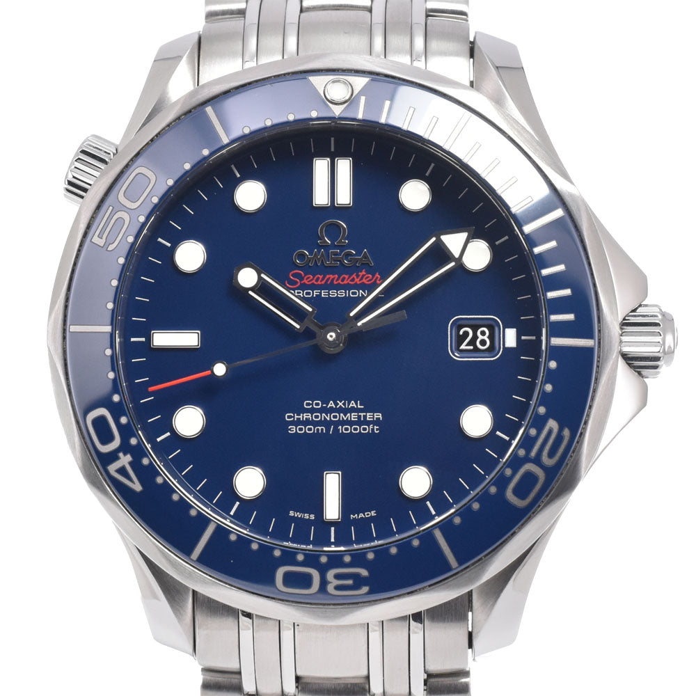 with paper OMEGA Seamaster Diver 300m 212.30.41.20.03.001 Date CO-AXIAL blue Dial Automatic Men's
 Watch L#151039