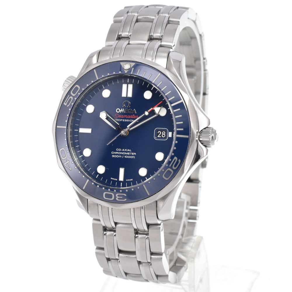 with paper OMEGA Seamaster Diver 300m 212.30.41.20.03.001 Date CO-AXIAL blue Dial Automatic Men's
 Watch L#151039