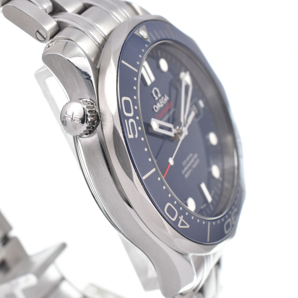 with paper OMEGA Seamaster Diver 300m 212.30.41.20.03.001 Date CO-AXIAL blue Dial Automatic Men's
 Watch L#151039