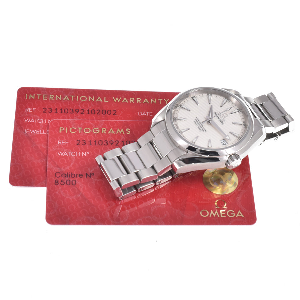 with paper OMEGA Seamaster Aqua Terra 231.10.39.21.02.002 Silver Dial Automatic Men's
 Watch L#151040