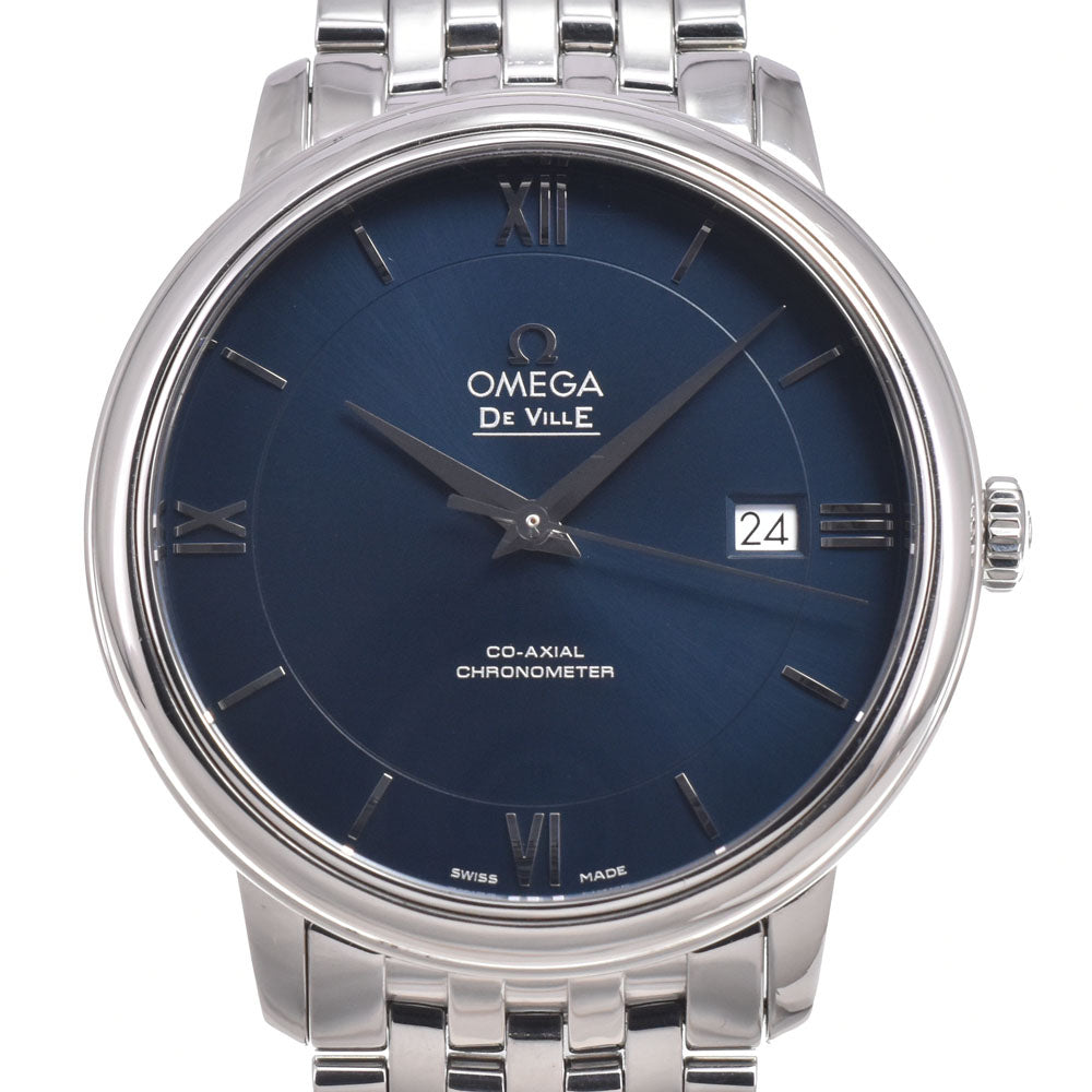 with paper OMEGA De Ville Prestige 424.10.40.20.03.001 blue Dial Automatic Men's
 Watch M#151041