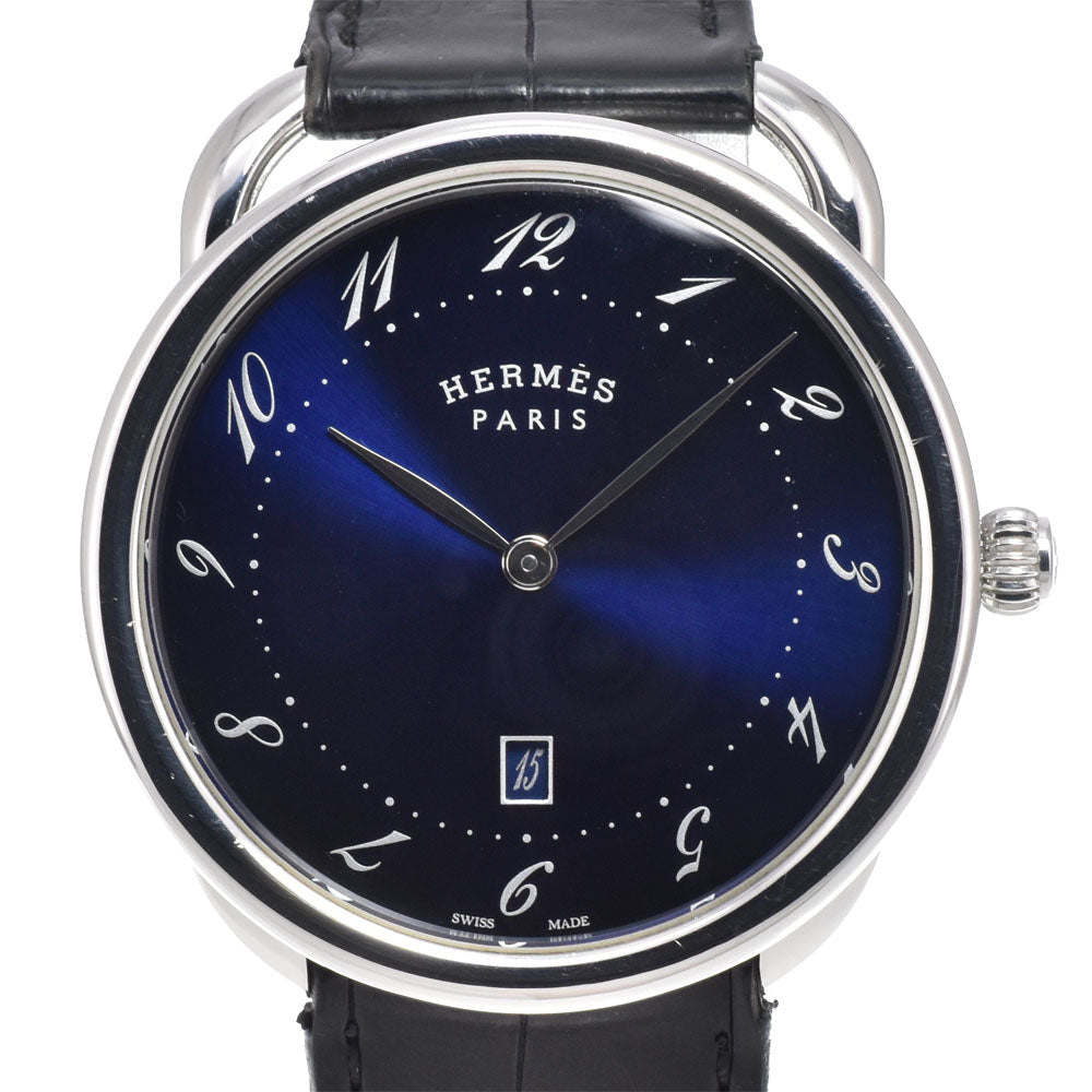 HERMES Arceau AR7Q.810 Date blue Dial Quartz Unisex
 Watch M#151042