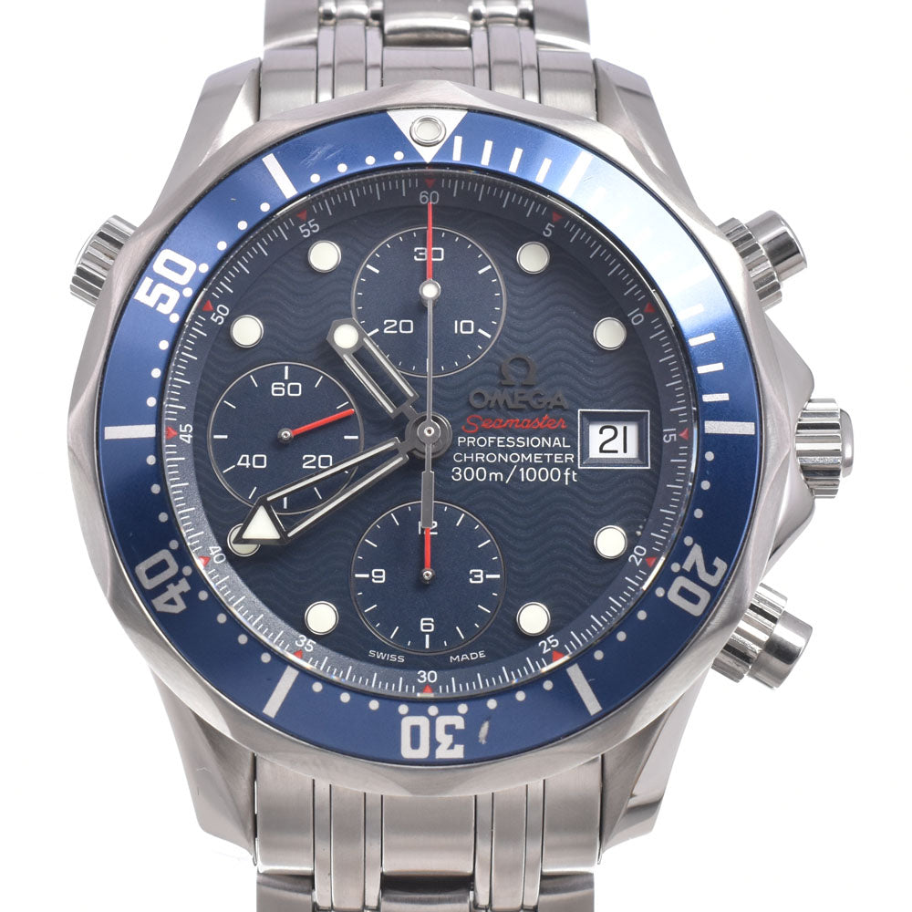 with paper OMEGA Seamaster Pro Divers 300m 2225.80 Chronograph blue Dial Automatic Men's
 Watch L#151058