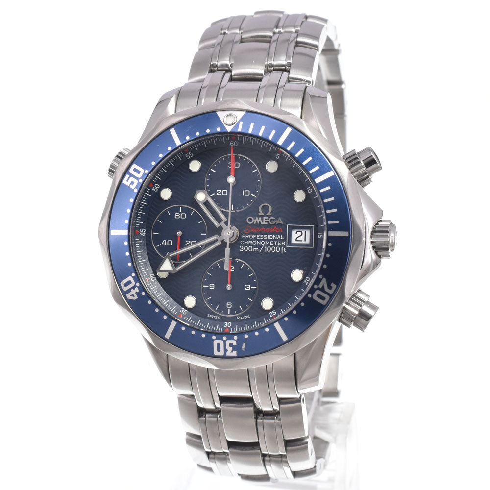 with paper OMEGA Seamaster Pro Divers 300m 2225.80 Chronograph blue Dial Automatic Men's
 Watch L#151058