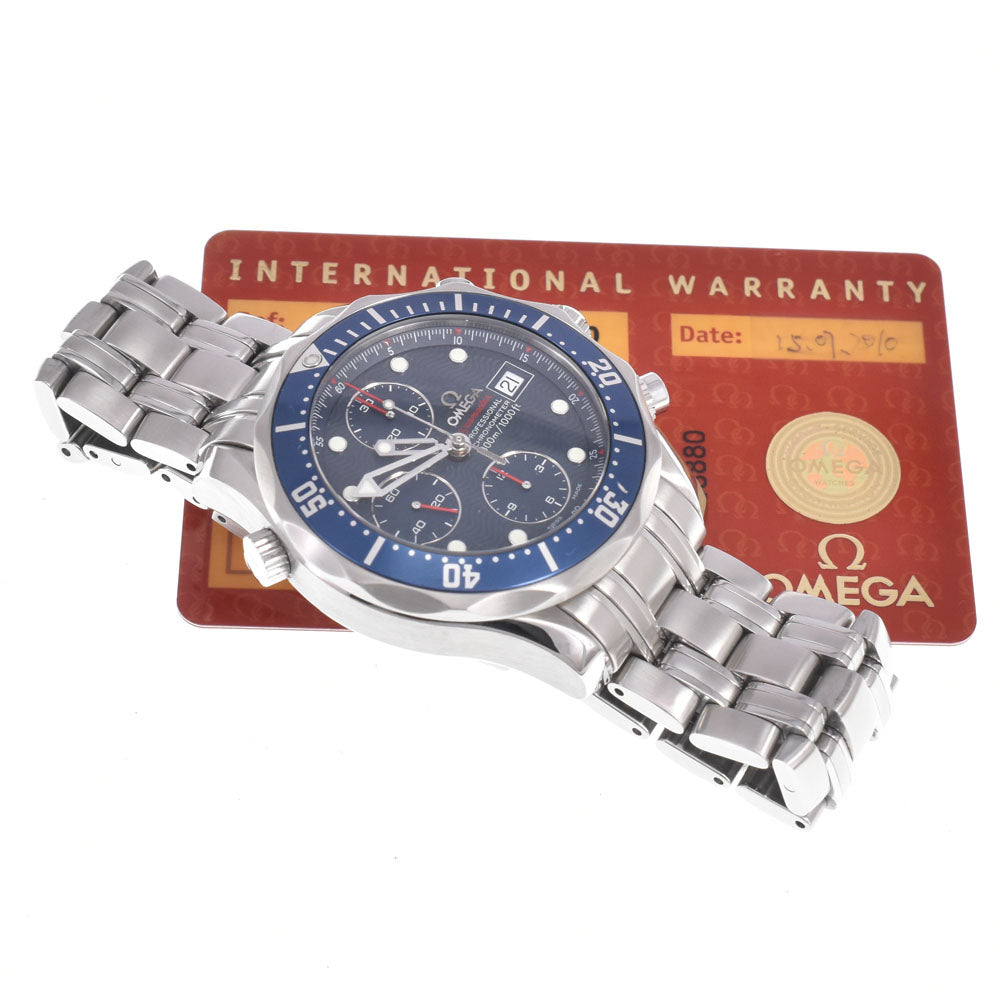 with paper OMEGA Seamaster Pro Divers 300m 2225.80 Chronograph blue Dial Automatic Men's
 Watch L#151058