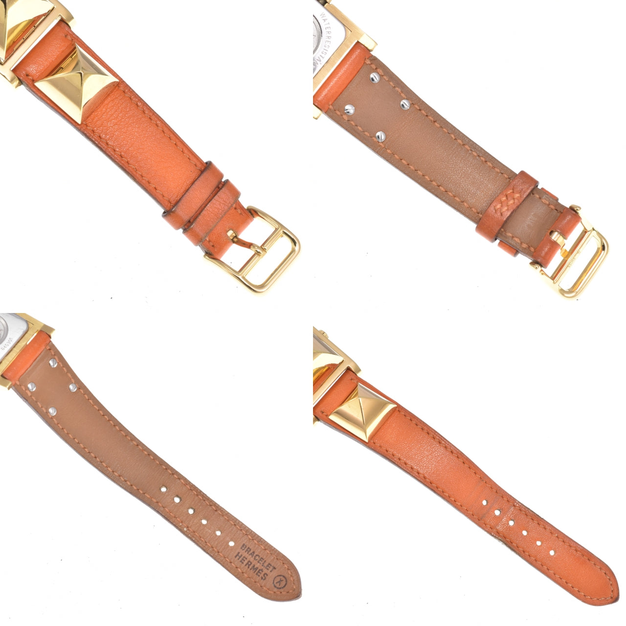 HERMES Medor ME1.201 Gold Plated / Leather white Dial Quartz Ladies
 Watch N#151067