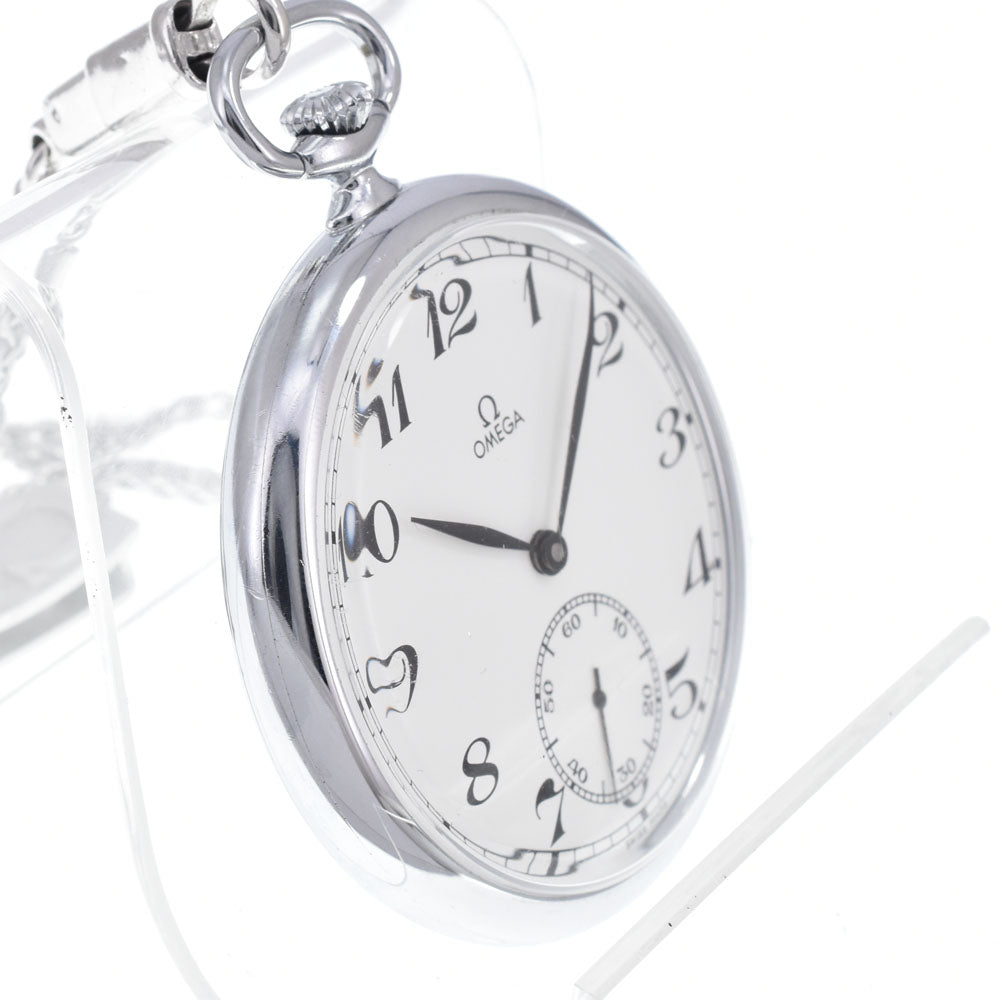 OMEGA Ref.121.1740 vintage Small second white Dial Hand Winding Men's
 Pocket watch O#151069