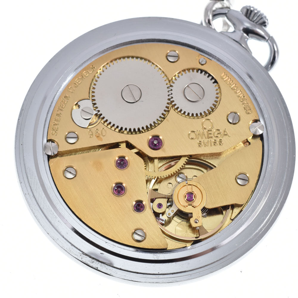 OMEGA Ref.121.1740 vintage Small second white Dial Hand Winding Men's
 Pocket watch O#151069