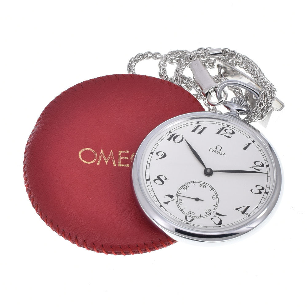 OMEGA Ref.121.1740 vintage Small second white Dial Hand Winding Men's
 Pocket watch O#151069