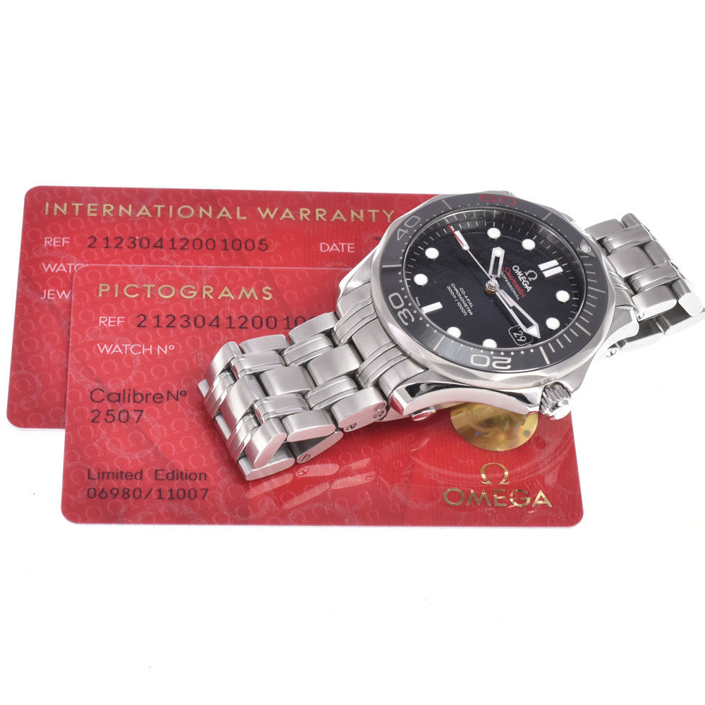 with paper OMEGA Seamaster 212.30.41.20.01.005 Limited edition model commemorating the 50th anniversary of the Bond films black Dial Automatic Men's
 Watch L#151074