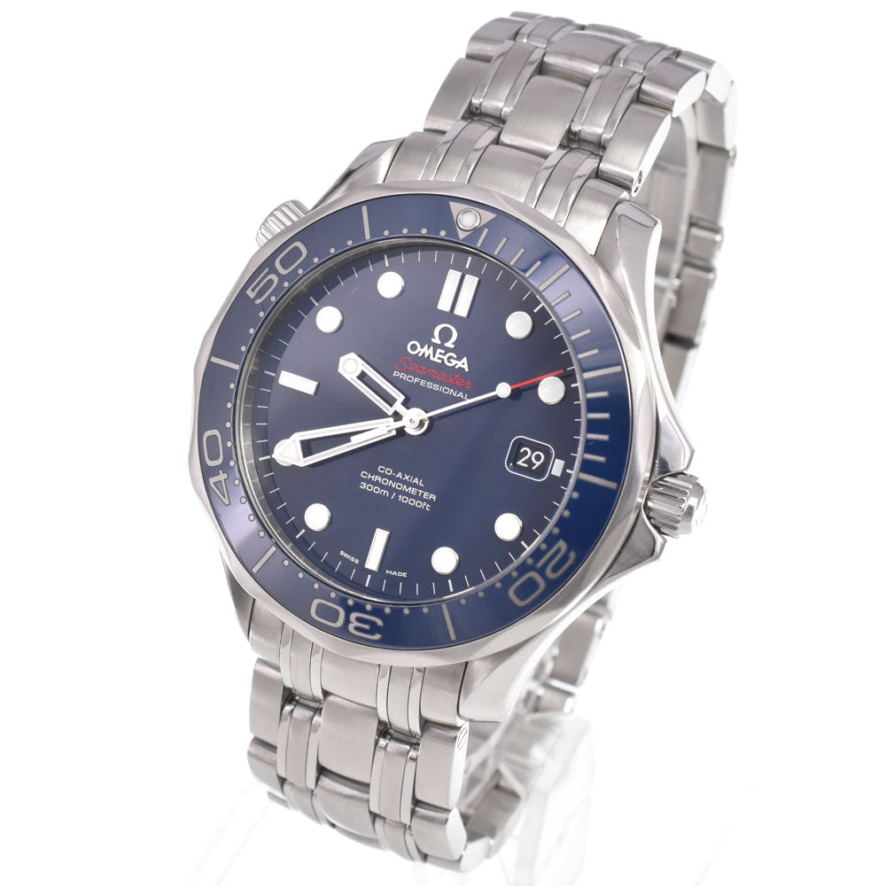 with paper OMEGA Seamaster Diver 300m 212.30.41.20.03.001 CO-AXIAL Chronometer blue Dial Automatic Men's
 Watch L#151075