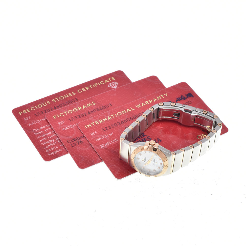 with paper OMEGA Constellation 123.20.24.60.55.003 White shell Dial Quartz Ladies
 Watch M#151077