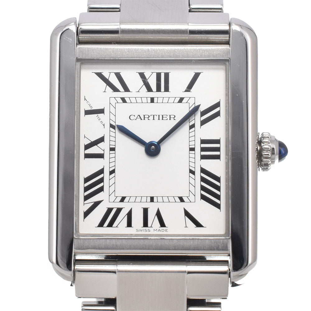 with paper CARTIER Tank solo W5200013 Silver Dial Quartz Ladies
 Watch M#151078