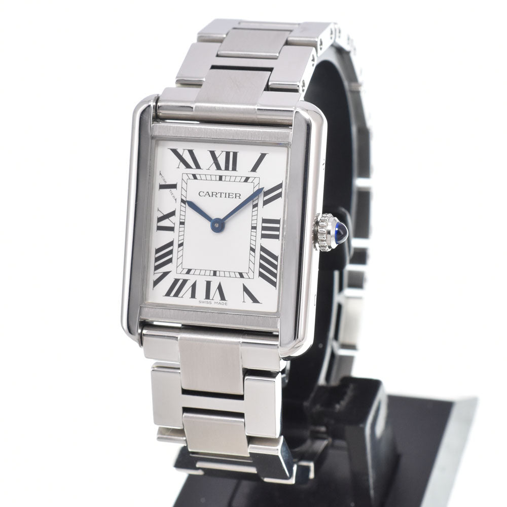 with paper CARTIER Tank solo W5200013 Silver Dial Quartz Ladies
 Watch M#151078
