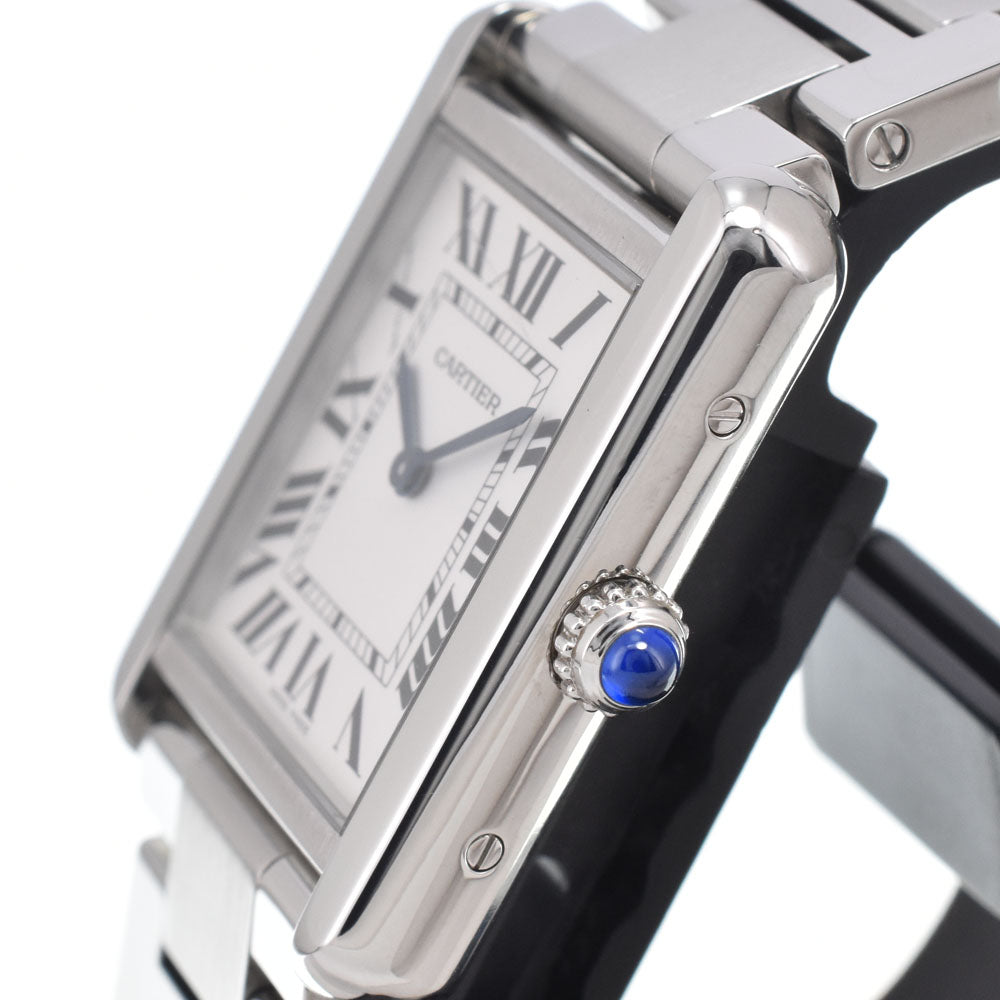 with paper CARTIER Tank solo W5200013 Silver Dial Quartz Ladies
 Watch M#151078
