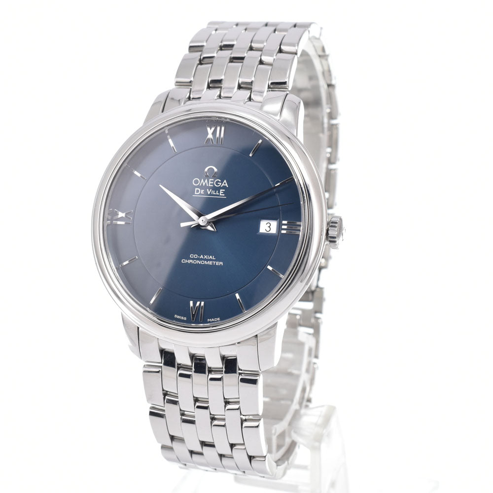 with paper OMEGA De Ville Prestige 424.10.40.20.03.001 blue Dial Automatic Men's
 Watch M#151079