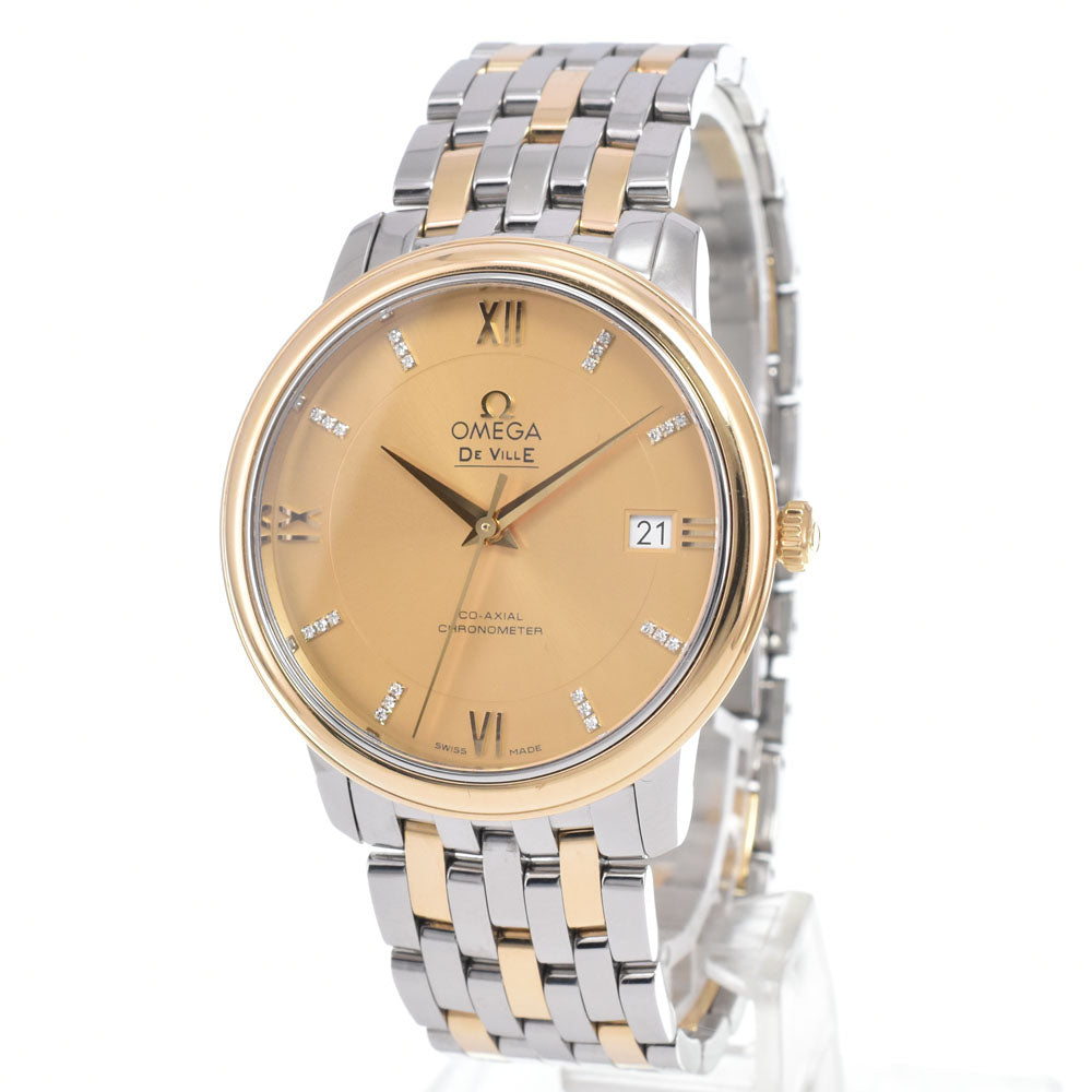 with paper OMEGA De Ville 424.20.37.20.58.001 24P Diamond gold Dial Automatic Men's
 Watch L#151080