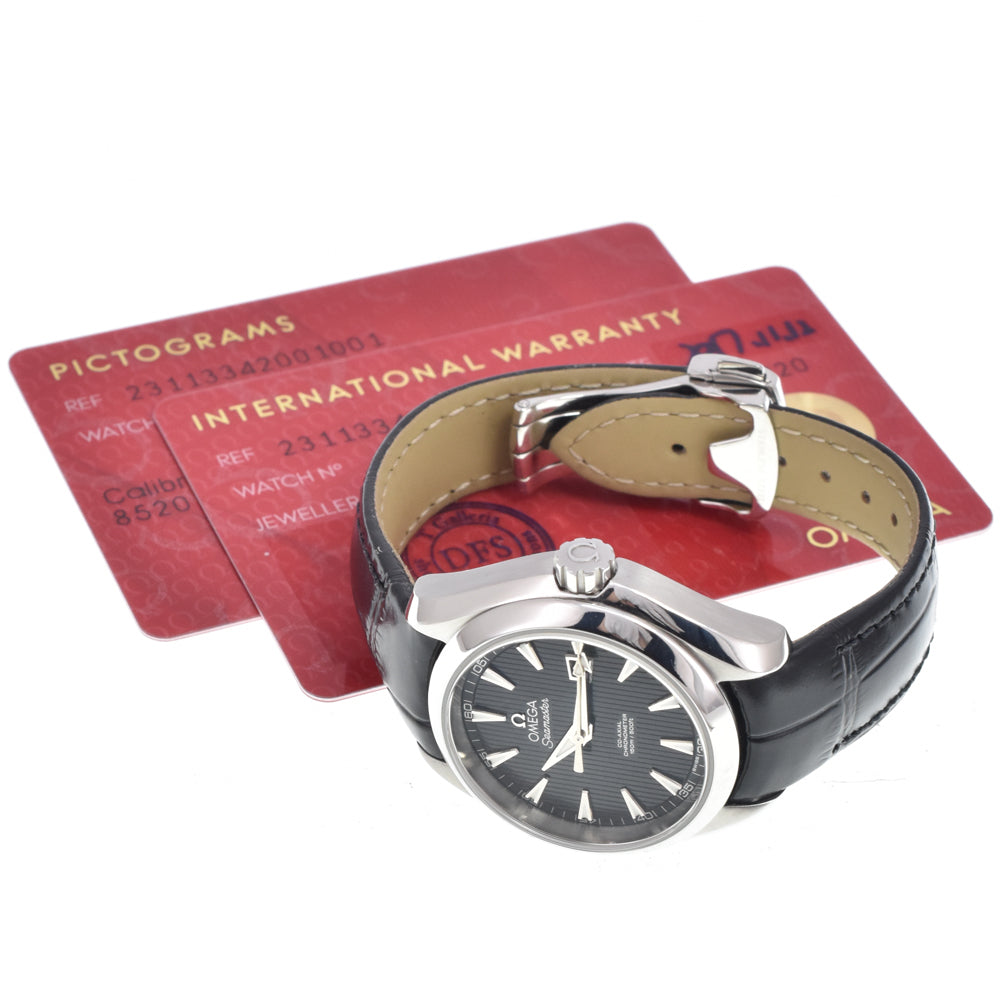 with paper OMEGA Seamaster Aqua Terra 231.13.34.20.01.001 black Dial Automatic Ladies
 Watch L#151081