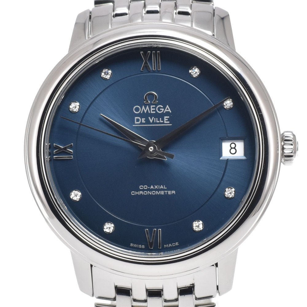 with paper OMEGA De Ville Prestige 424.10.33.20.53.001 8P diamond blue Dial Automatic Ladies
 Watch M#151082