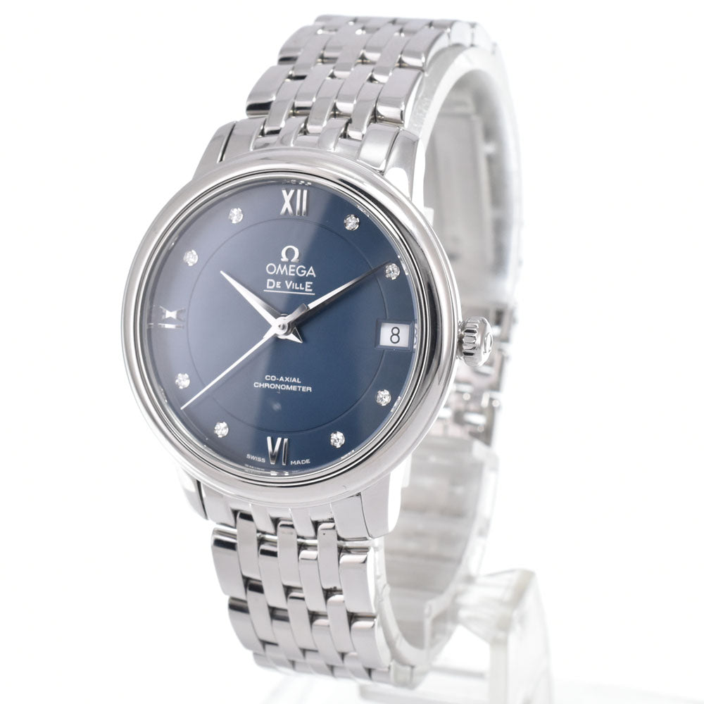 with paper OMEGA De Ville Prestige 424.10.33.20.53.001 8P diamond blue Dial Automatic Ladies
 Watch M#151082