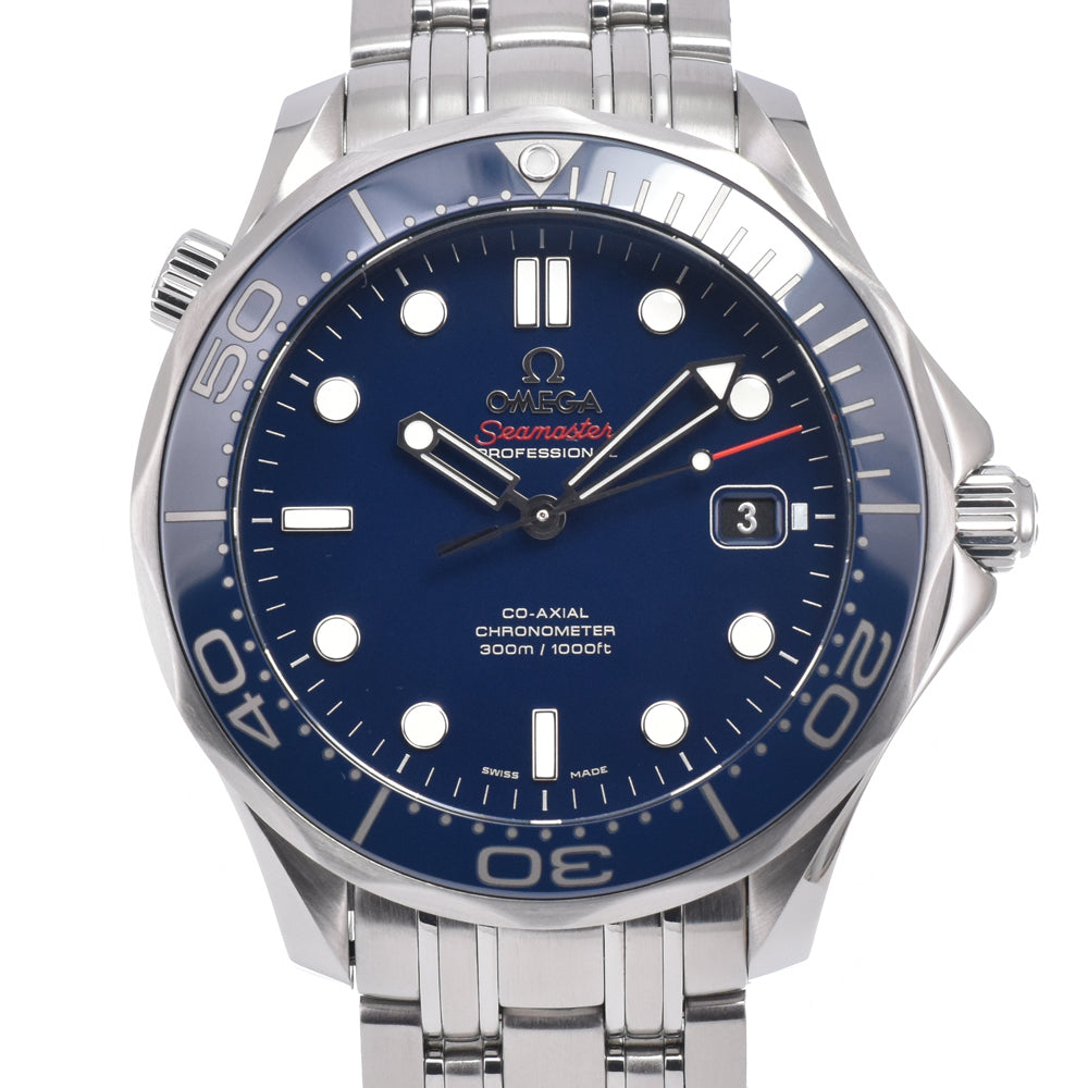 with paper OMEGA Seamaster Diver 300m 212.30.41.20.03.001 blue Dial Automatic Men's
 Watch L#151089