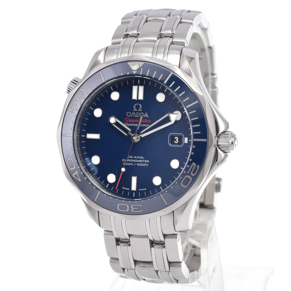 with paper OMEGA Seamaster Diver 300m 212.30.41.20.03.001 blue Dial Automatic Men's
 Watch L#151089