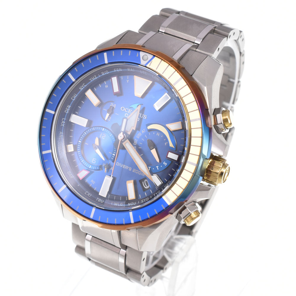 with paper CASIO Oceanus OCW-P2000D-2AJF blue Dial Radio Sync Solar Men's
 Watch M#151091