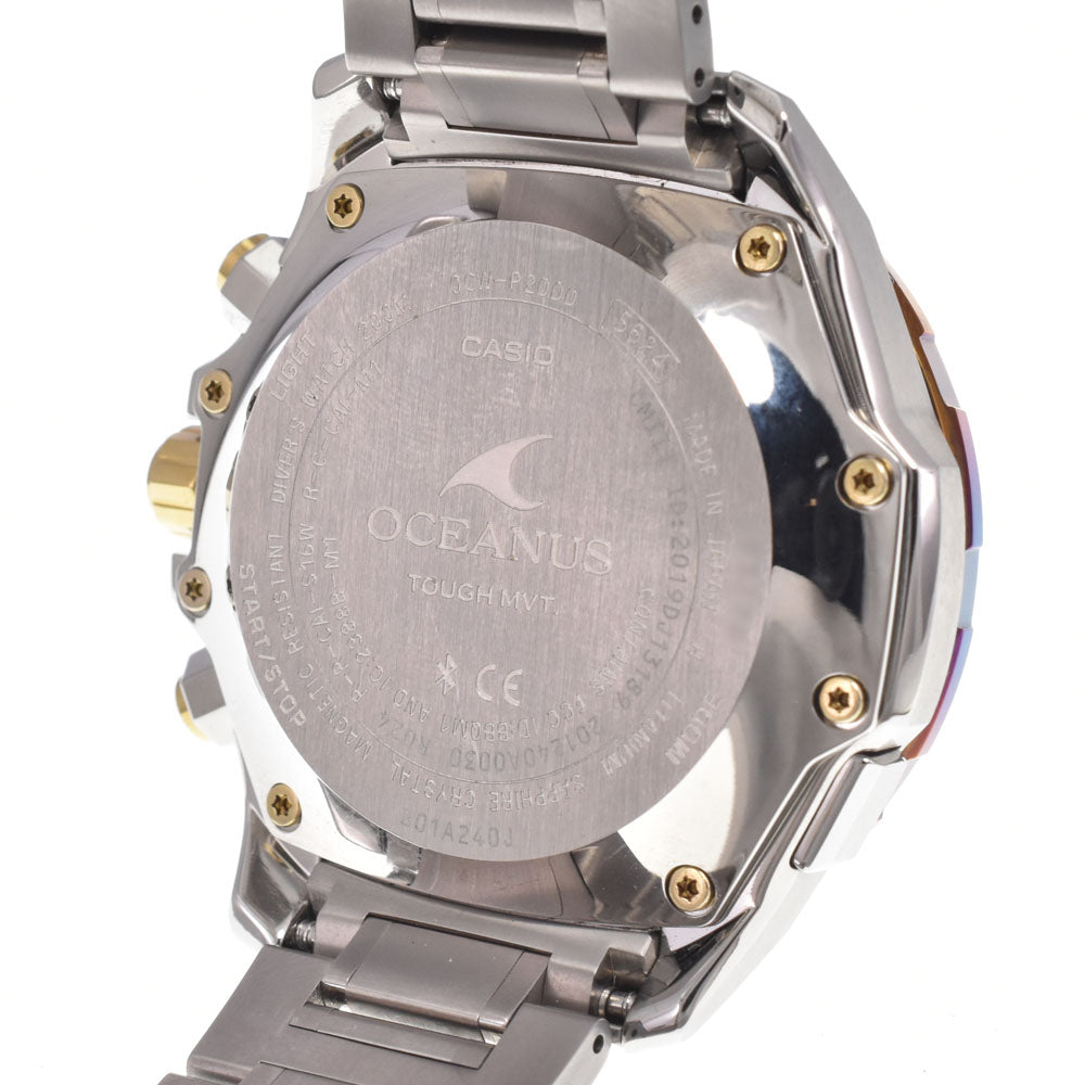 with paper CASIO Oceanus OCW-P2000D-2AJF blue Dial Radio Sync Solar Men's
 Watch M#151091