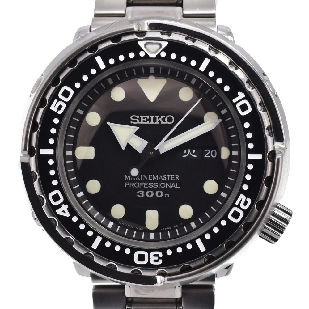 with paper SEIKO Prospex Marine Master 300 m SBBN031/7C46-0AG0 Day date black Dial Quartz Men's
 Watch N#151099