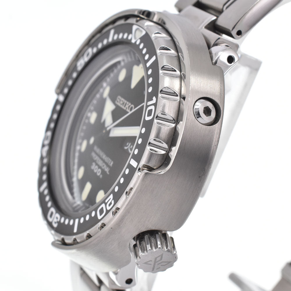 with paper SEIKO Prospex Marine Master 300 m SBBN031/7C46-0AG0 Day date black Dial Quartz Men's
 Watch N#151099