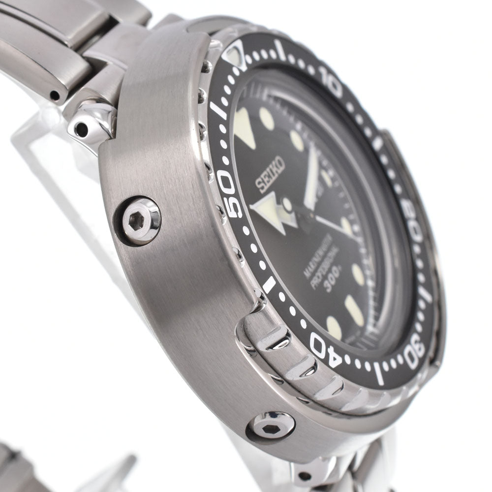 with paper SEIKO Prospex Marine Master 300 m SBBN031/7C46-0AG0 Day date black Dial Quartz Men's
 Watch N#151099
