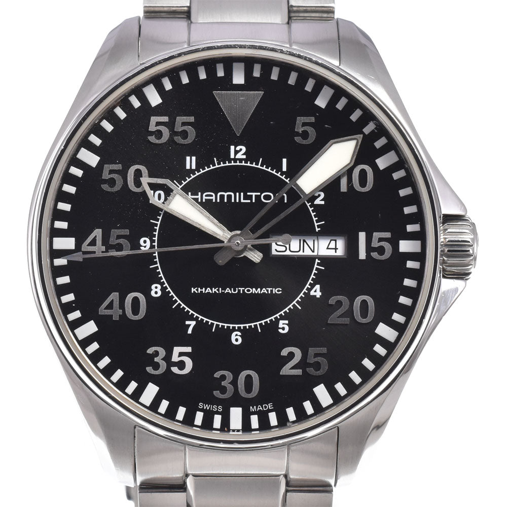 with paper HAMILTON Khaki Aviation Pilot H647150 black Dial Automatic Men's
 Watch O#151107