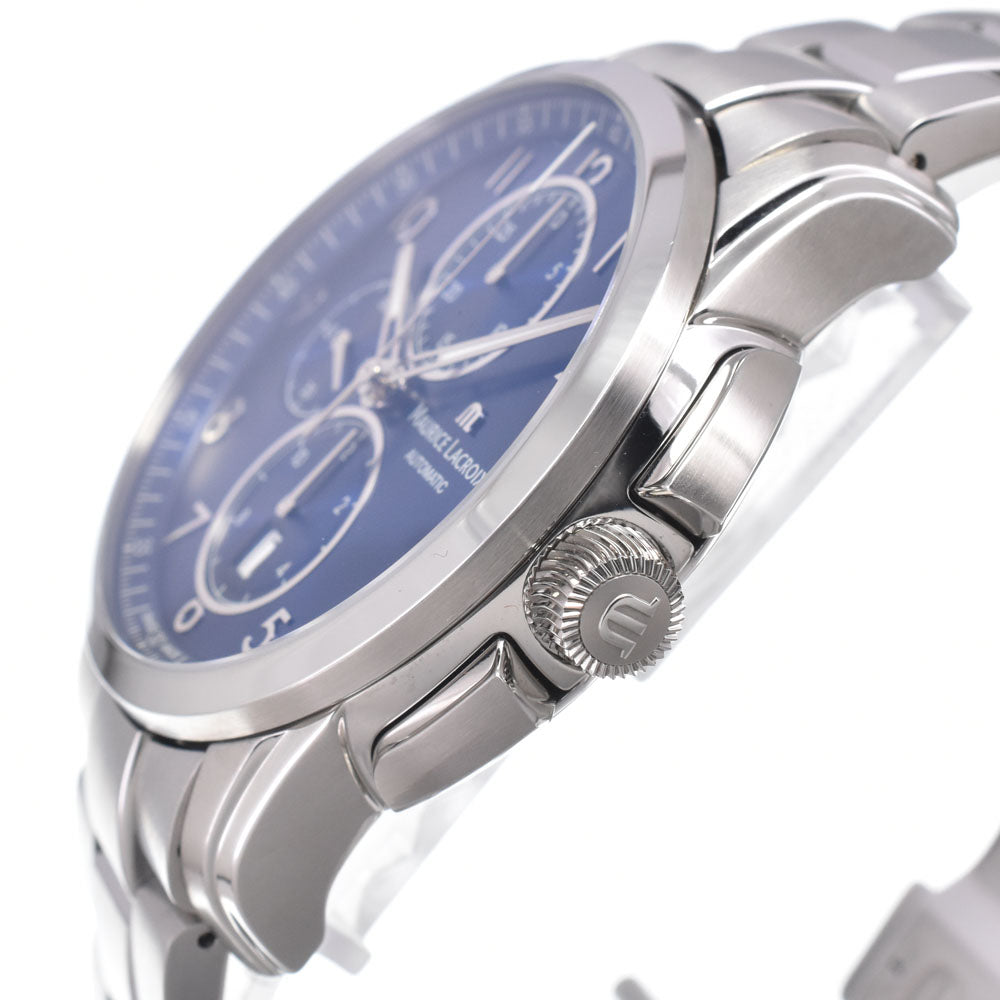 with paper MAURICE LACROIX Pontos PT6388-SS002-420-1 Chronograph Date blue Dial Automatic Men's
 Watch N#151110