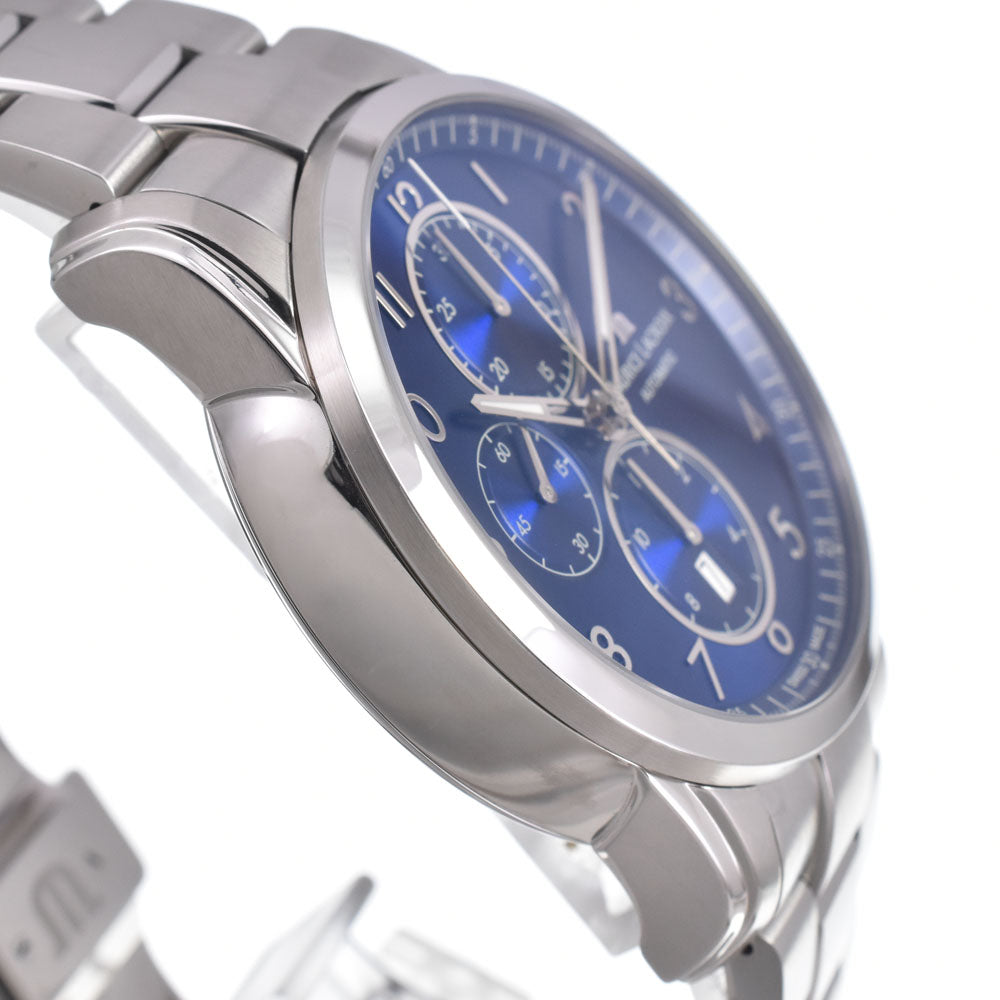 with paper MAURICE LACROIX Pontos PT6388-SS002-420-1 Chronograph Date blue Dial Automatic Men's
 Watch N#151110