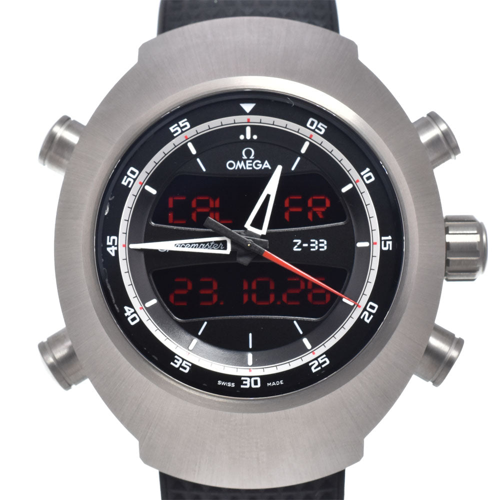 with paper OMEGA Speedmaster Space Master Z-33 325.92.43.79.01.001 Black / LCD Dial Quartz Men's
 Watch N#151126